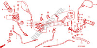 MANETE/INTERRUPTOR/CABO(CBR125R/RS/RW5/RW6/RW8) para Honda CBR 125 BLEU 2005