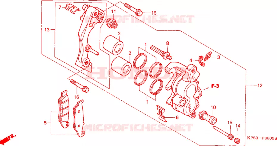 PINCA TRAVAO FRENTE Honda MOTO 230 CRF 2004  CRF230F4