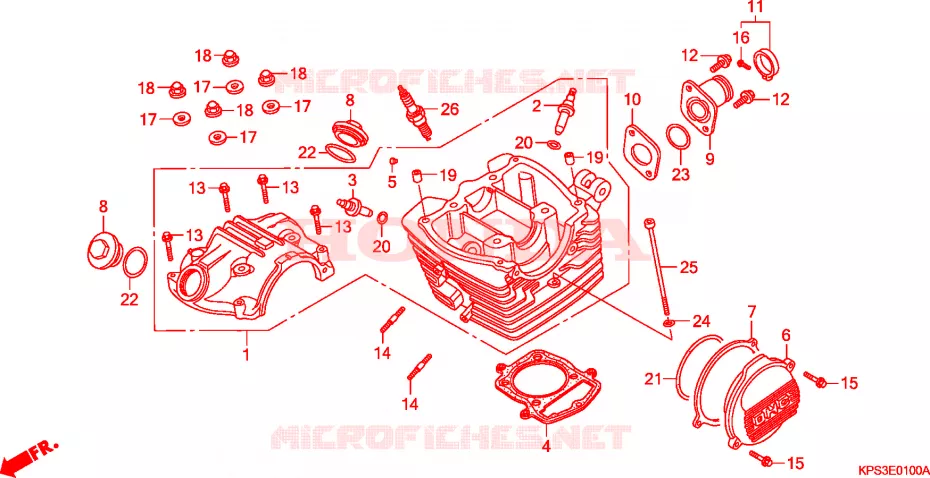 TAMPA CABECA MOTOR/ CABECA MOTOR Honda MOTO 230 CRF 2007  CRF230F7