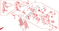 PINCA TRAVAO FRENTE (FES1257/A7)(FES1507/A7) para Honda S WING 150 FES 2007