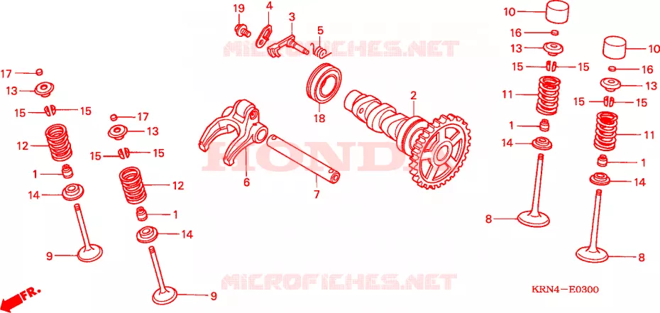 ARVORE CAMES/VALVULA Honda MOTO 250 CRF 2011  CRF250XB