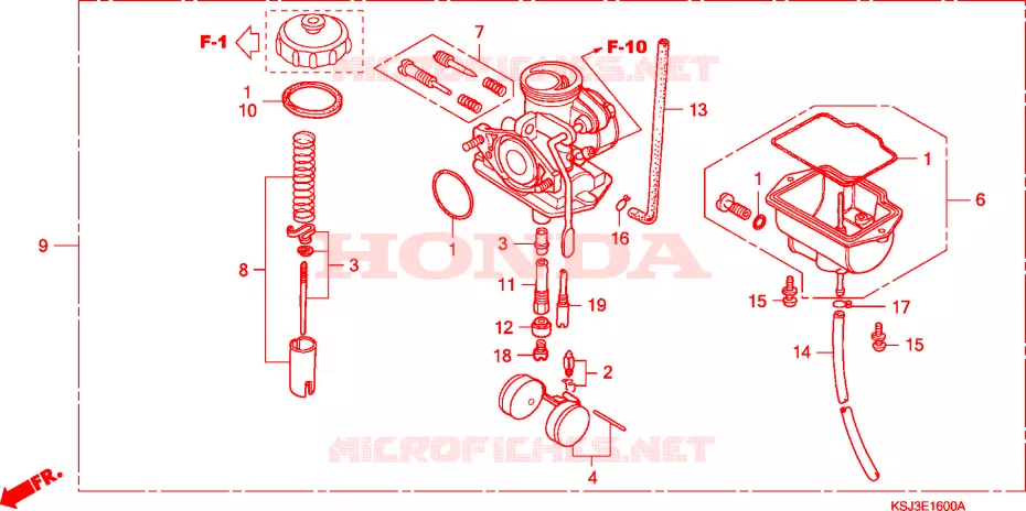 CARBURADOR(CRF80F) Honda MOTO 80 CRF 2004  CRF80F4