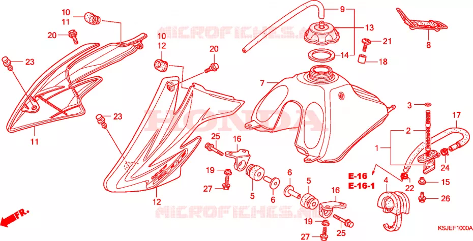 DEPOSITO COMBUSTIVEL Honda MOTO 80 CRF 2008  CRF80F8