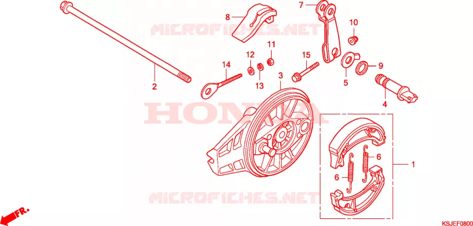 PAINEL TRAVAO TRASEIRO Honda MOTO 80 CRF 2010  CRF80F9