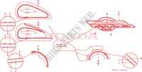 FAIXA/MARCA (VT1100C2) para Honda VT 1100 SHADOW C2 white ribbon tire 1997