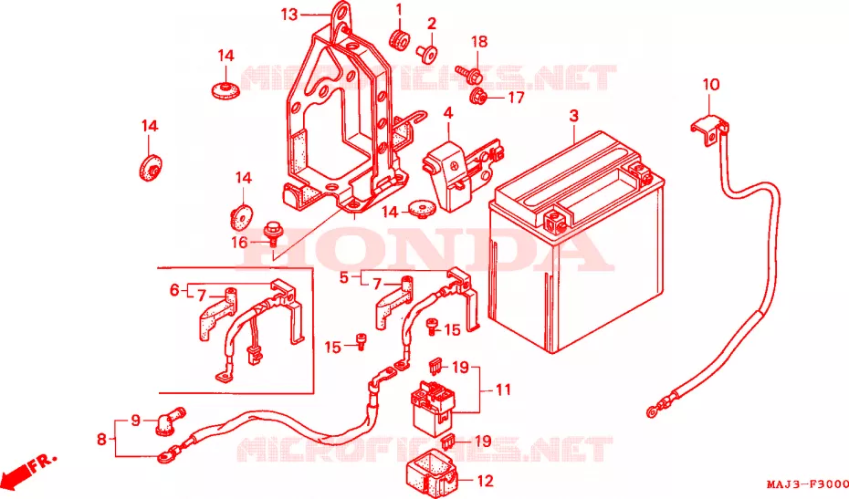 BATERIA Honda MOTO 1100 PAN-EUROPEAN 1997  ST1100AV