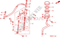 BOMBA PRINCIPAL TRASEIRA CILINDRO para Honda CBR 600 F4 2000
