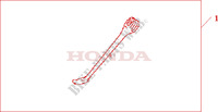 CHROME SIDE STAND para Honda GL 1800 GOLD WING ABS AIRBAG 2007