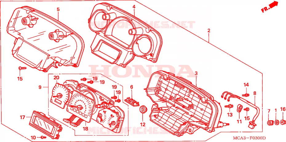 INDICADORES(GL1800A1/A2/A3/A4/A5) Honda MOTO 1800 GOLD-WING 2002  GL1800A2