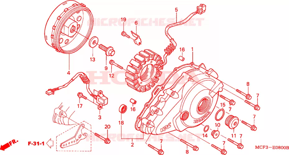GERADOR Honda MOTO 1000 SP 2004  VTR1000SP3