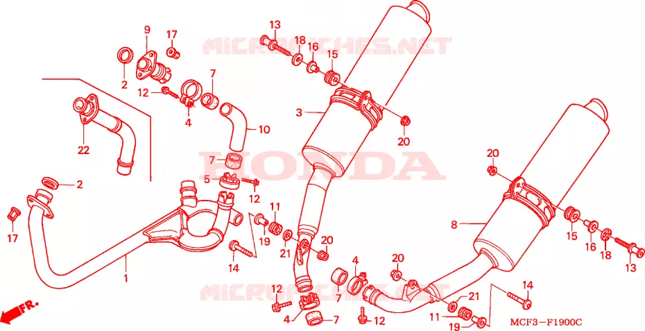 SILENCIADOR ESCAPE Honda MOTO 1000 SP 2004  VTR1000SP3