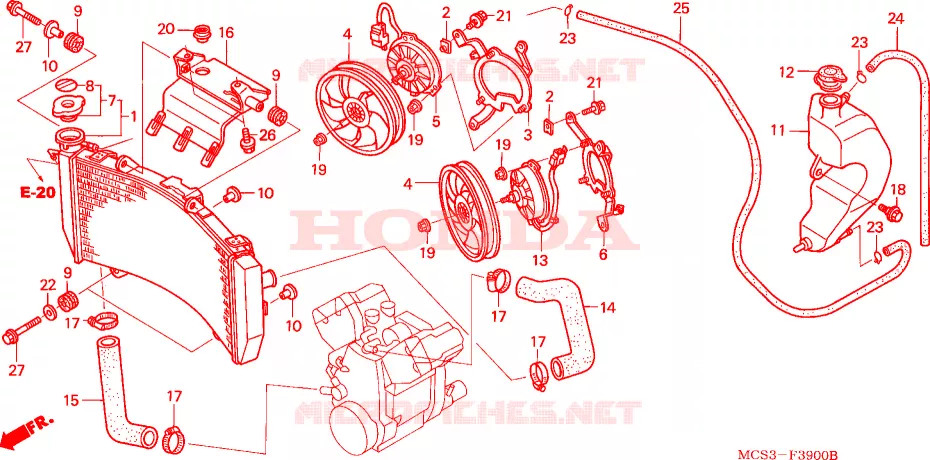 RADIADOR Honda MOTO 1300 PAN-EUROPEAN 2002  ST1300A2
