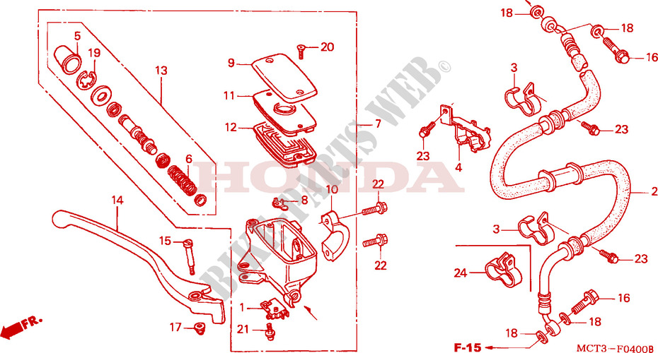 TRAVAO FR.BOMBA PRINCIPAL(FJS6001/2/D3/D4/D5) para Honda SILVER WING 600 2004