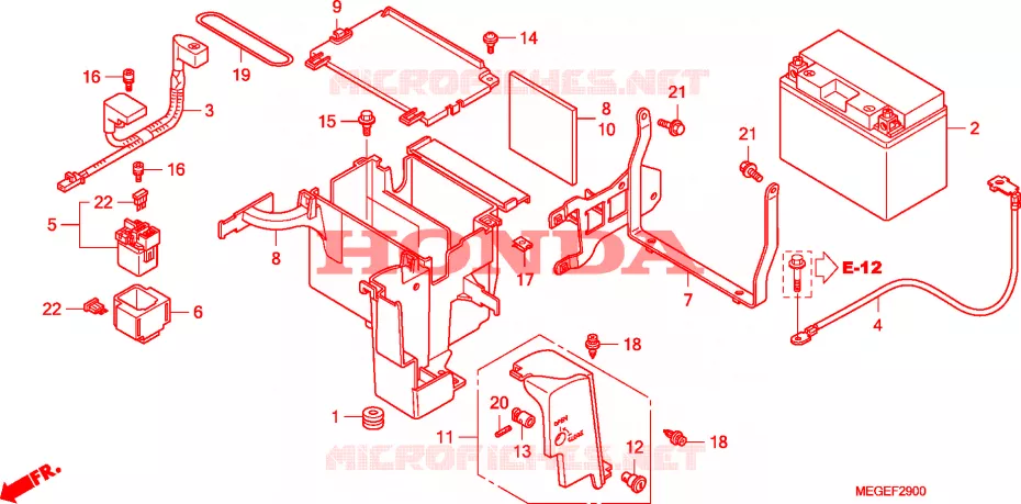 BATERIA Honda MOTO 750 SHADOW 2008  VT750CA8