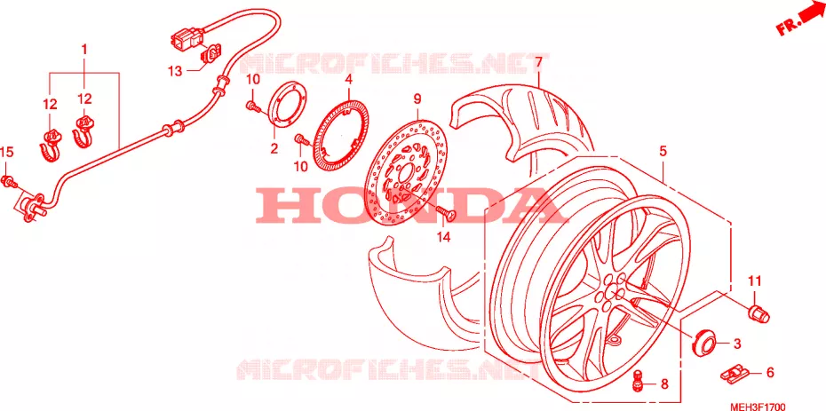 RODA TRASEIRA Honda MOTO 700 DN01 2008  NSA700A8