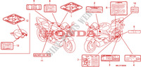 ETIQUETA CUIDADO para Honda CBR 1000 RR FIREBLADE 2005