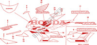 FAIXA/MARCA(3) para Honda CBR 1000 RR FIREBLADE 2005