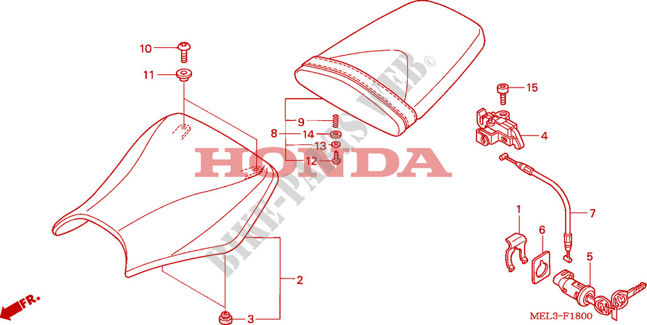 BANCO para Honda CBR 1000 RR FIREBLADE REPSOL 2005