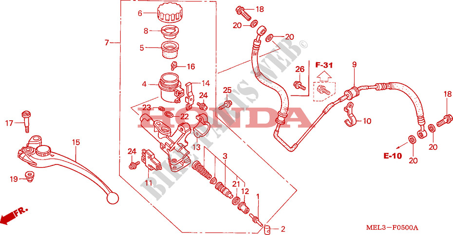 BOMBA PRINCIPAL EMBRAIA. para Honda CBR 1000 RR FIREBLADE 2004