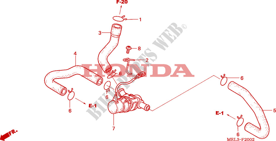 CONTROLO INJECCAO AR VALVULA(CBR1000RR4/5) para Honda CBR 1000 RR FIREBLADE 2004