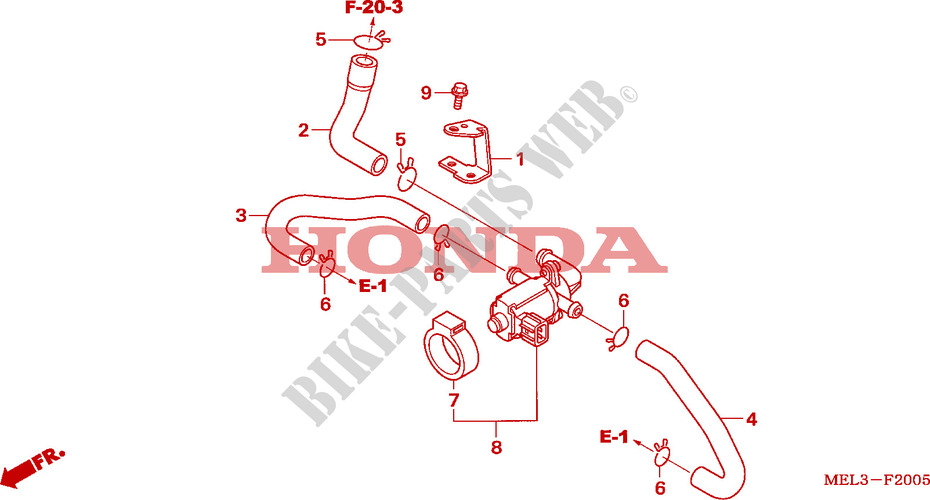 CONTROLO INJECCAO AR VALVULA para Honda CBR 1000 RR FIREBLADE 2006