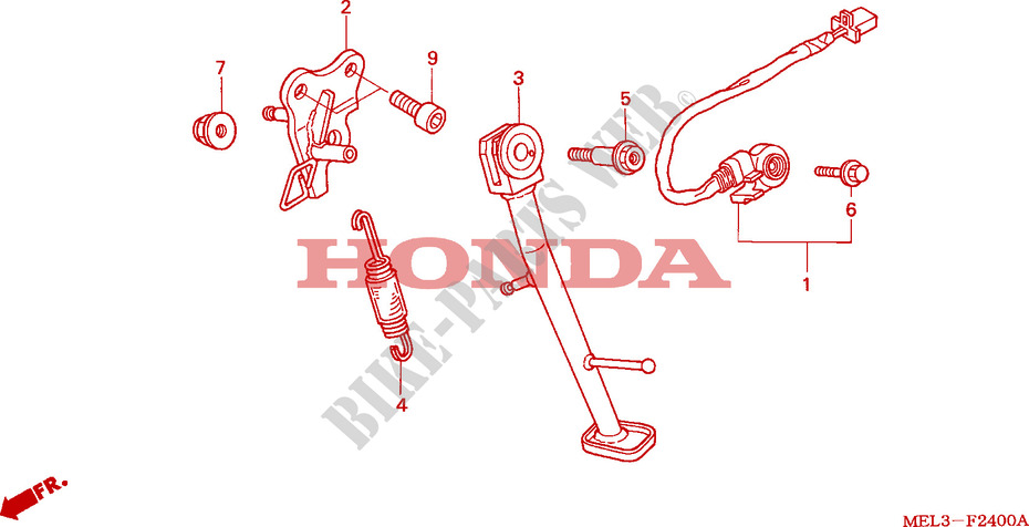 DESCANCO para Honda CBR 1000 RR FIREBLADE 2004