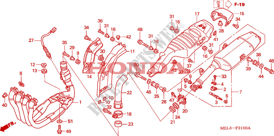 SILENCIADOR ESCAPE (CBR1000RR4/5) para Honda CBR 1000 RR FIREBLADE 2004