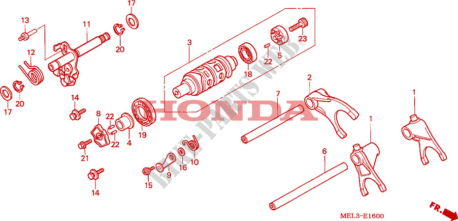 TAMBOR MUDANCAS para Honda CBR 1000 RR FIREBLADE HRC 2007