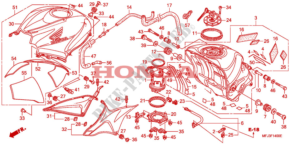 DEPOSITO COMBUSTIVEL para Honda CBR 600 RR ABS 2010