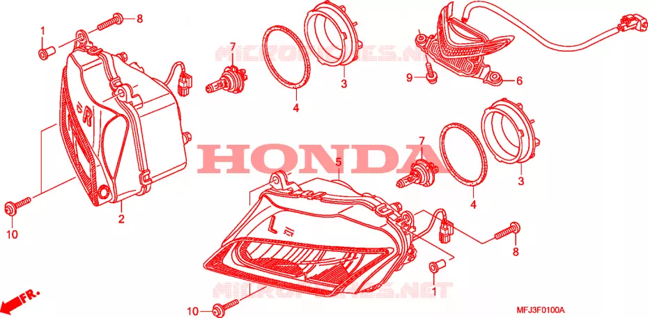 FAROL Honda MOTO 600 CBR 2009  CBR600RA9
