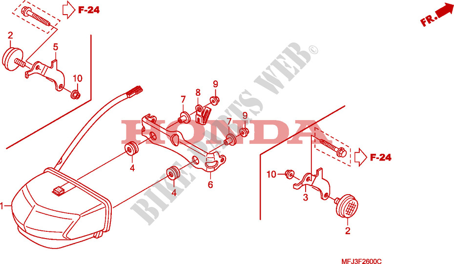LUZ TRASEIRA para Honda CBR 600 RR ABS 2010