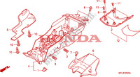 GUARDA LAMAS TRASEIRO para Honda CBR 1000 RR FIREBLADE LARANJA 2010
