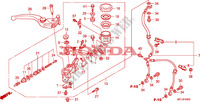 TRAVAO FR.BOMBA PRINCIPAL para Honda CBR 1000 RR FIREBLADE PRETO 2010