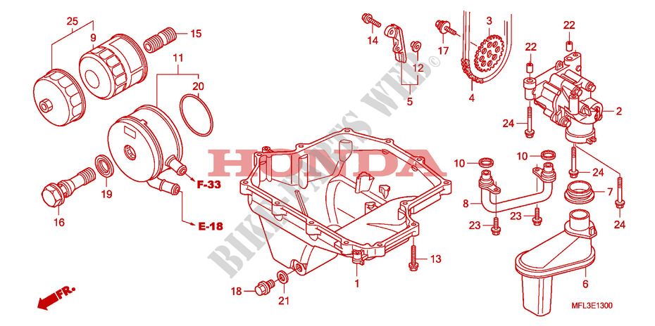 CARTER OLEO/BOMBA OLEO para Honda CBR 1000 RR FIREBLADE 2008