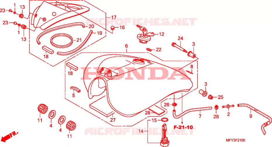 DEPOSITO COMBUSTIVEL Honda MOTO 1300 VT 2012  VT1300CSAB