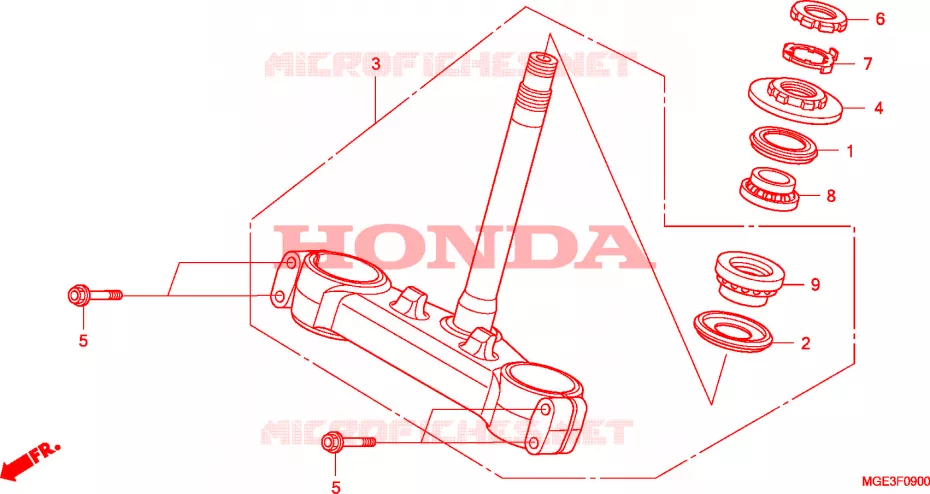COLUNA DIRECCAO Honda MOTO 1200 VFR 2011  VFR1200FB