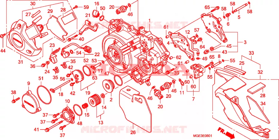 TAMPA CARTER DIREITA Honda MOTO 1200 VFR 2011  VFR1200FDB