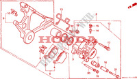 PINCA TRAVAO TRASEIRO (CB750F2) para Honda SEVEN FIFTY 750 27HP 1992