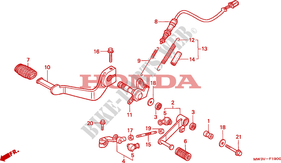 PEDAL para Honda SEVEN FIFTY 750 1997