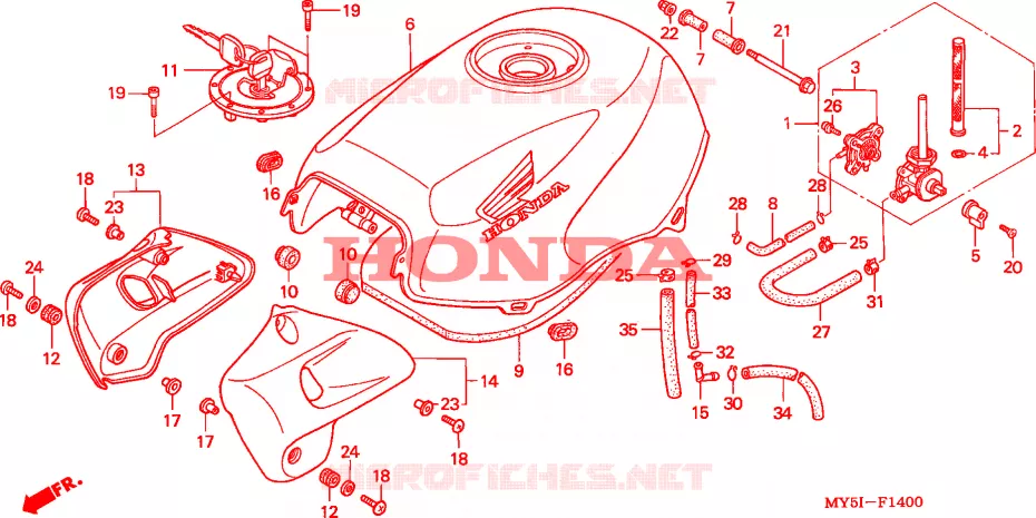 DEPOSITO COMBUSTIVEL Honda MOTO 500 CB 2002  CB5002