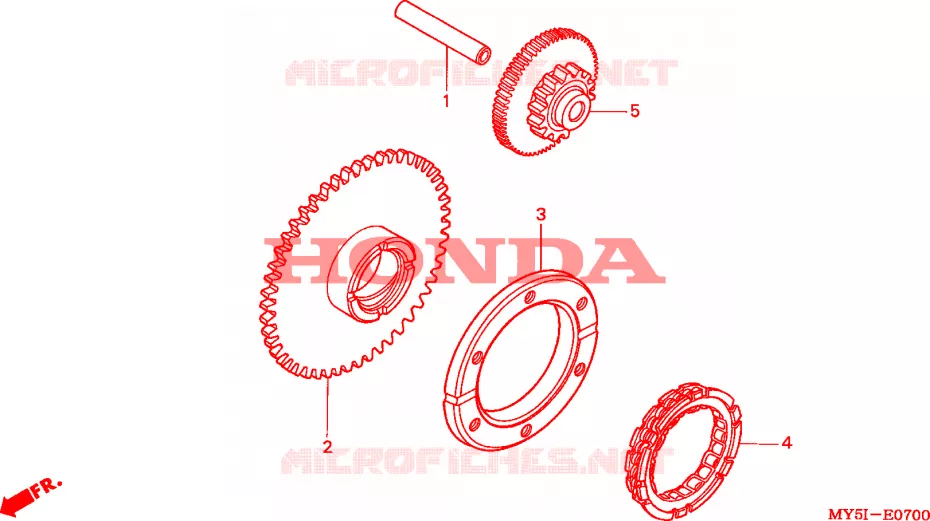 EMBRAIAGEM ARRANQUE Honda MOTO 500 CB 2002  CB5002
