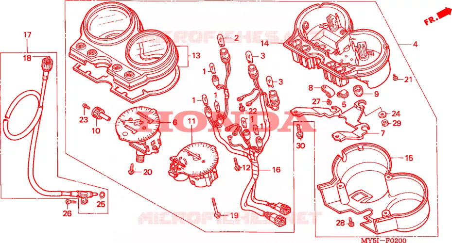 INDICADORES(CB500) Honda MOTO 500 CB 2002  CB5002