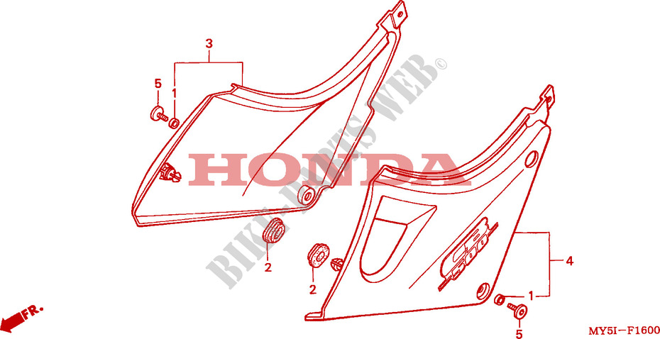 TAMPA LATERAL para Honda CB 500 S 34HP 2002
