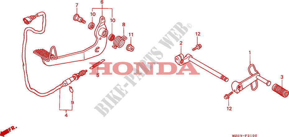 PEDAL para Honda VALKYRIE 1500 F6C 2000