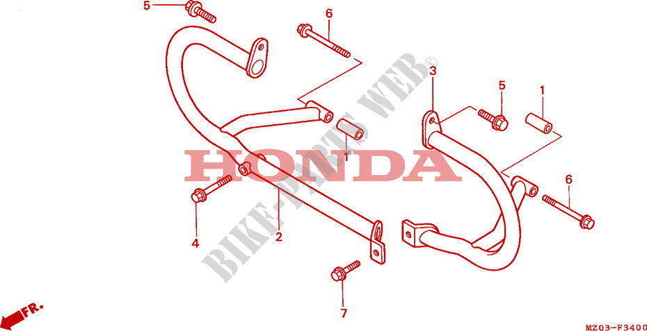 RESGUARDO MOTOR para Honda 1500 F6C 2000