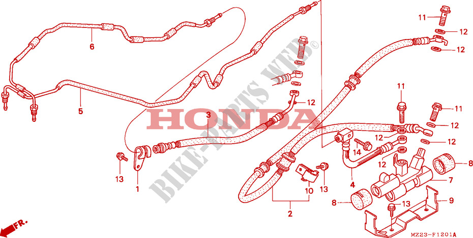 CONTROLE DE PROPORCAO VALVULA para Honda CBR 1000 DUAL CBS 1997