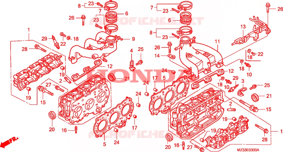 CABECA MOTOR Honda MOTO 1500 GOLD-WING 1995  GL1500AS