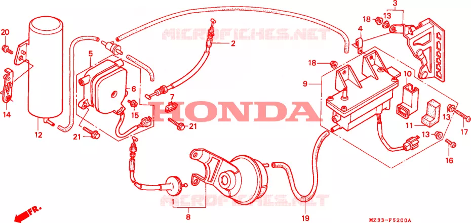 VALVULA DE CRUZEIRO Honda MOTO 1500 GOLD-WING 1996  GL1500SET