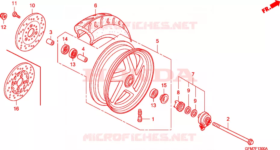 RODA FRENTE Honda SCOOTER 110 LEAD 2011  NHX110WHA