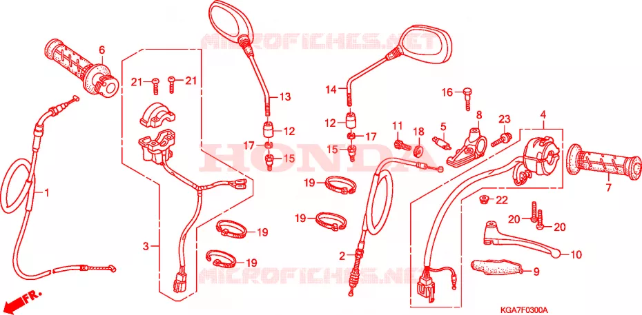MANETE/INTERRUPTOR/CABO Honda MOTO 125 CG 2009  CG125ES7